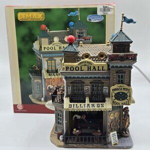 LEMAX Pinnacle Pete's Pool Hall 2006 Lighted House w/ Box & Cord Retired 2012